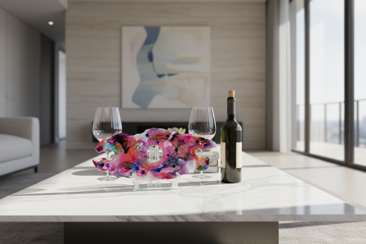 2-Glass Wine Bottle Caddy & Server