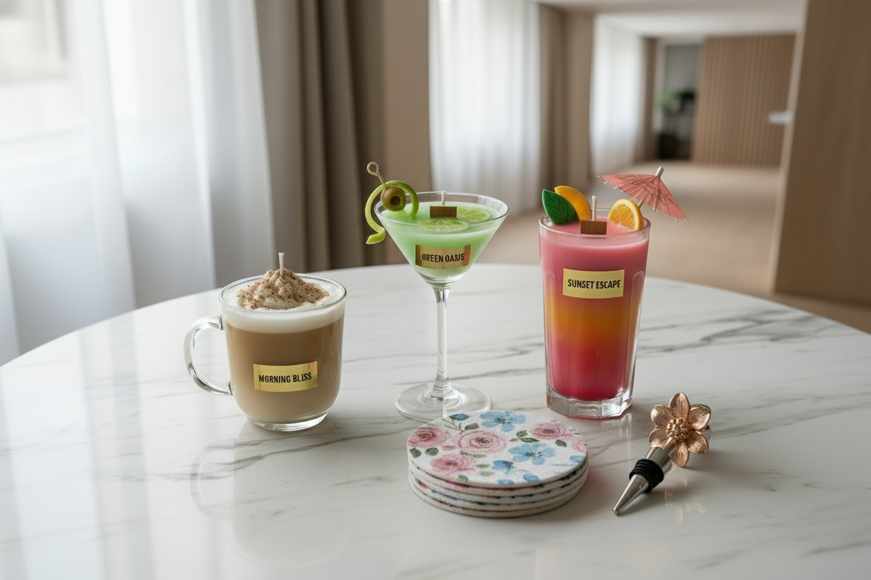 make the coasters floral